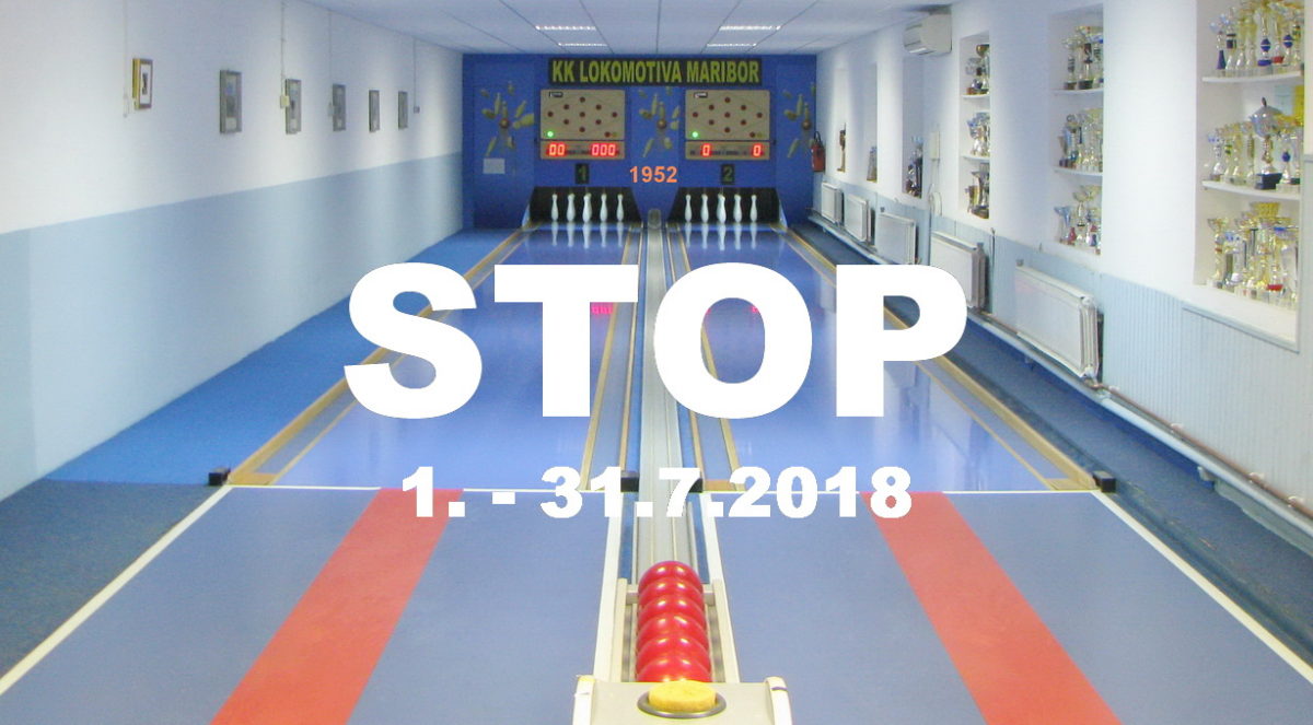 Kegljišče zaprto od 1. do 31.7.2018